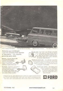 Publicidad - Camiones Comerciales Ford - Noviembre 1961