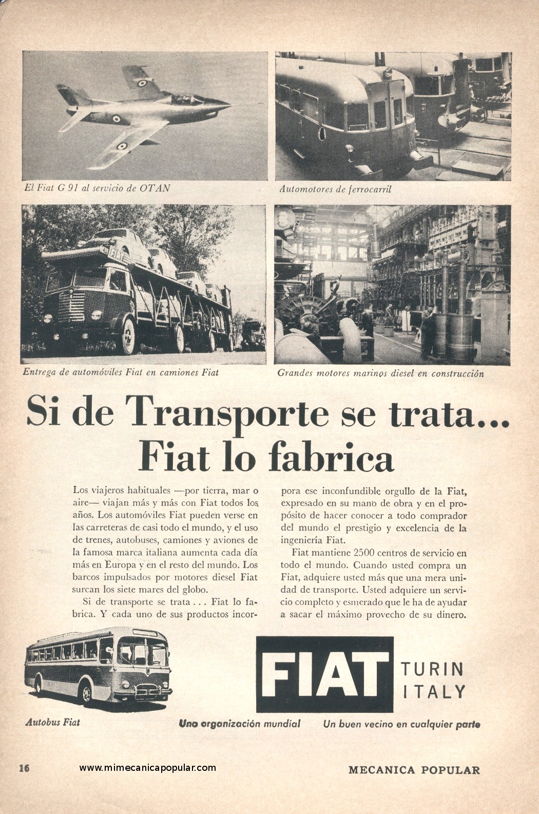 Publicidad - Transporte FIAT - Octubre 1959