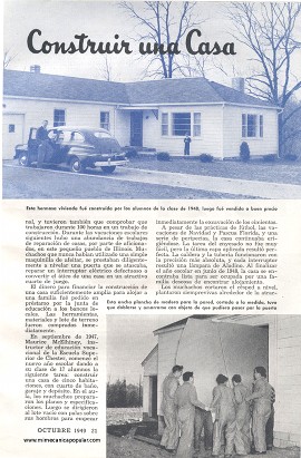 Tarea de una Escuela Secundaria: Construir una Casa -Octubre 1949