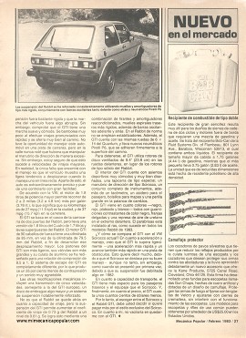 Manejando el Volkswagen GTI -Febrero 1983