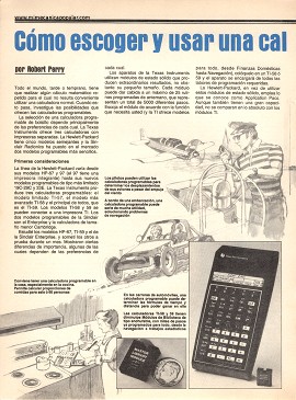Cómo escoger y usar una calculadora programable - Diciembre 1979