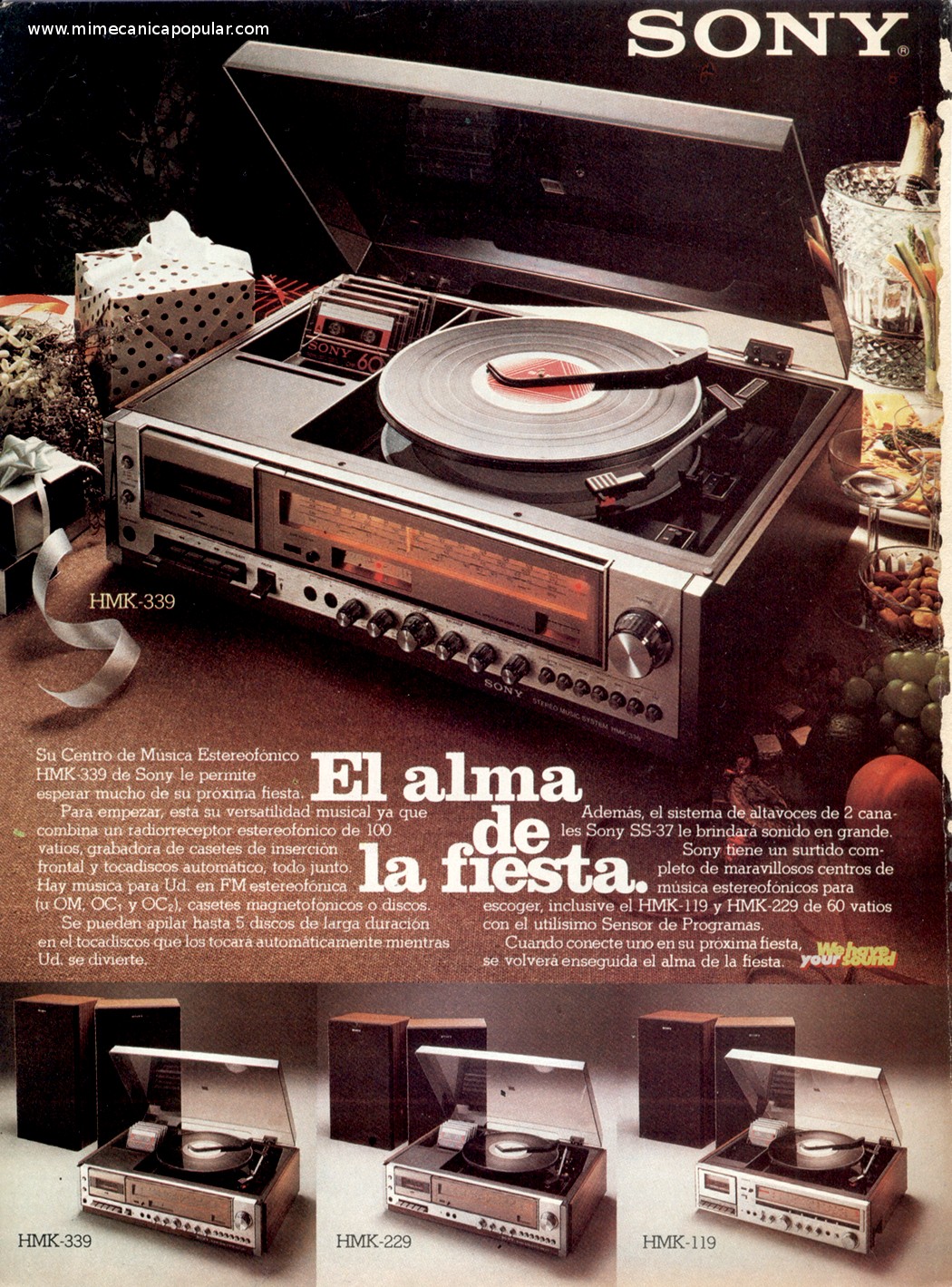 Publicidad - Centro de Música Sony - Diciembre 1979