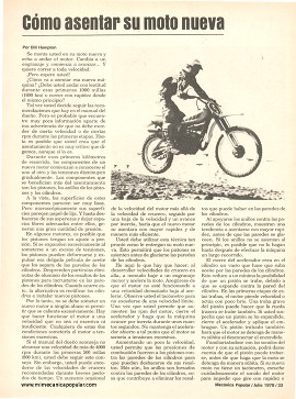 Cómo asentar su moto nueva - Julio 1979