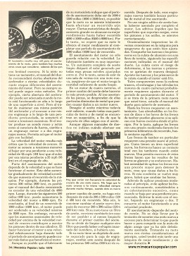 Cómo asentar su moto nueva - Julio 1979