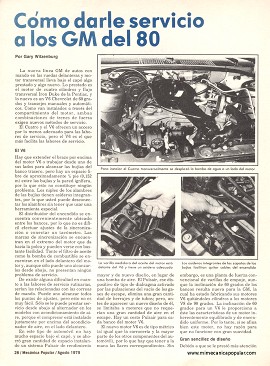 Cómo darle servicio a los GM del 80 - Agosto 1979