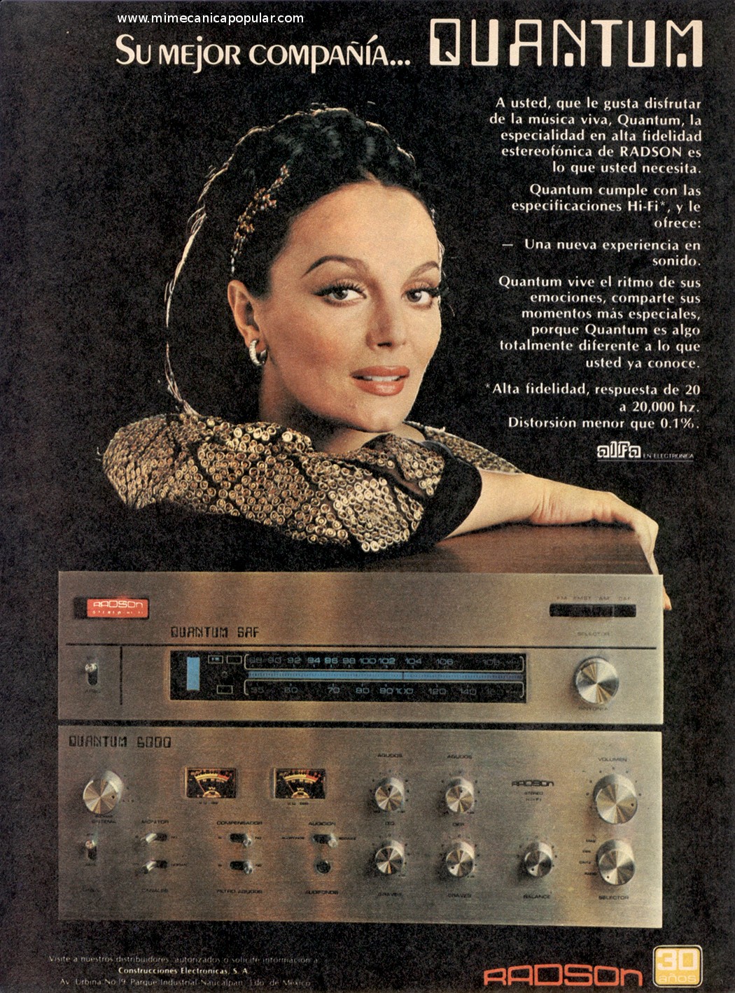 Publicidad - Equipo de Sonido Radson - Diciembre 1979
