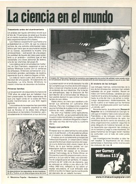 La ciencia en el mundo - Noviembre 1981