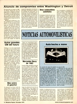Noticias Automovilísticas - Diciembre 1979
