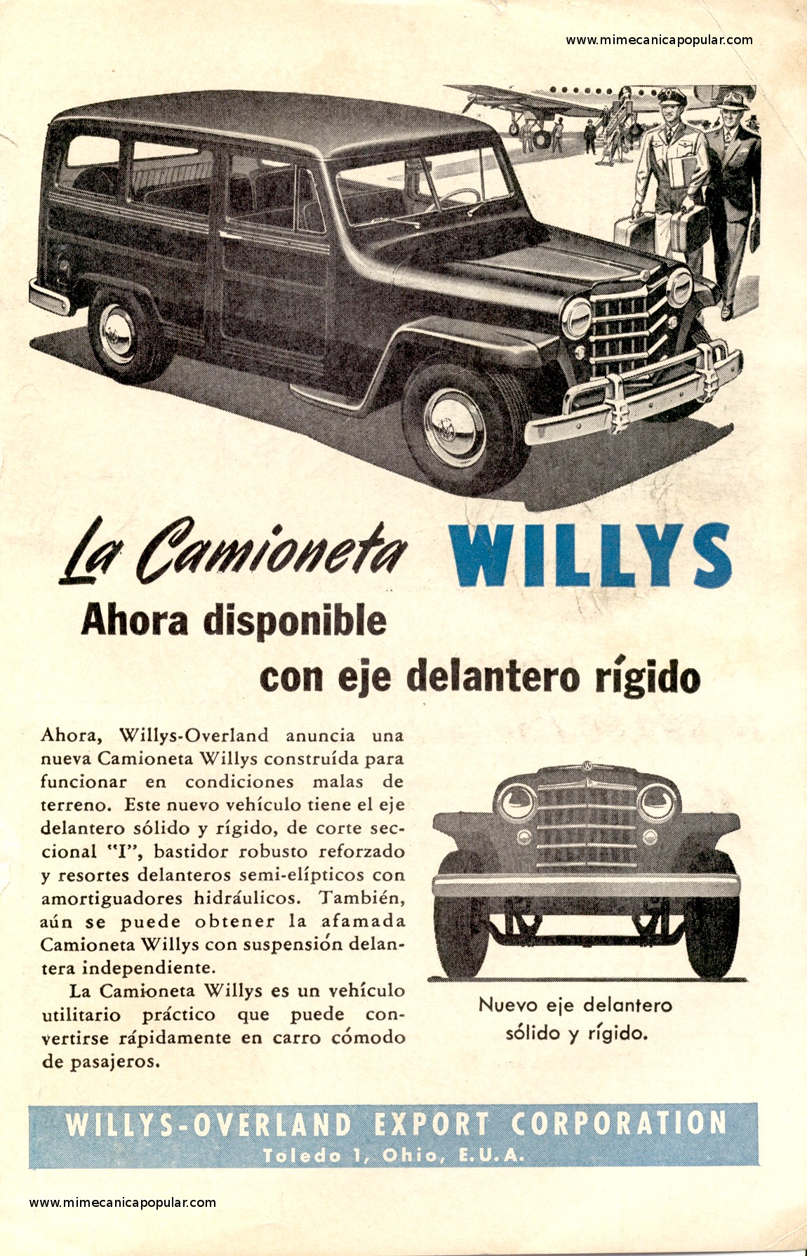 Publicidad - La Camioneta Willys - Mayo 1951