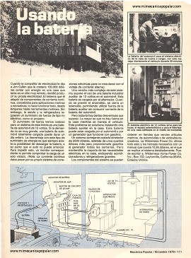 Usando la batería del auto - Diciembre 1979